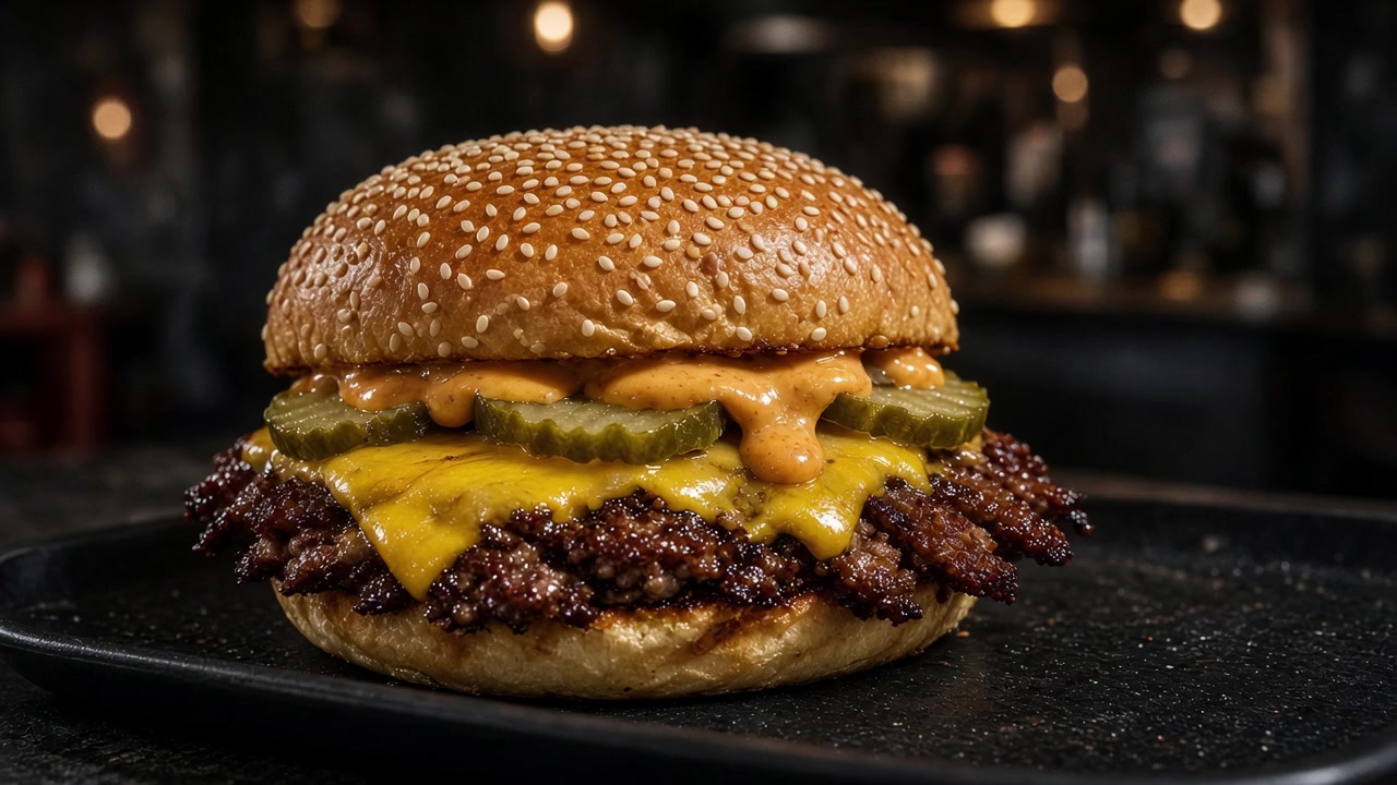 French Crispy smash burger
